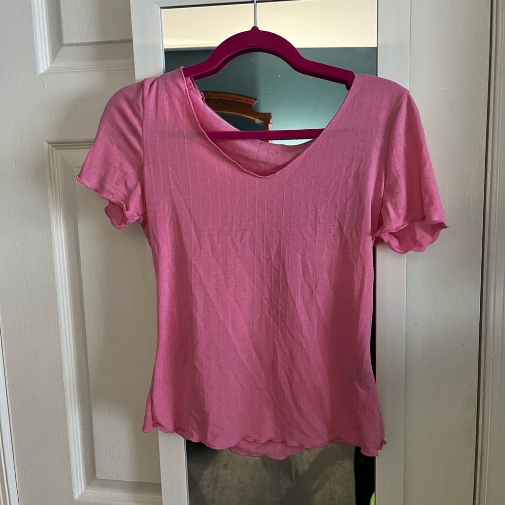 Ribbed Cropped T-Shirt
